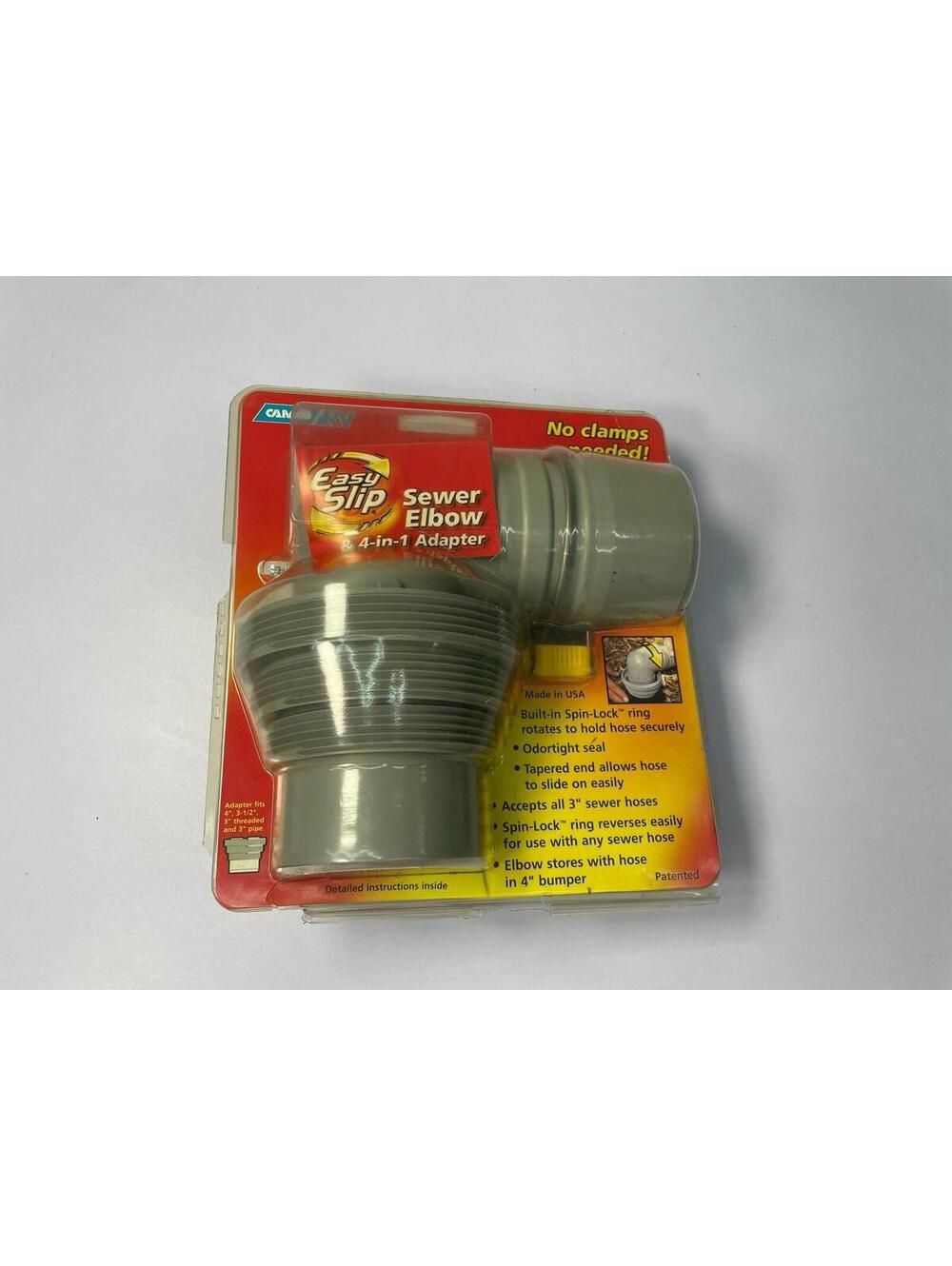Camco Easy Slip Sewer Elbow 4-in-1 Adapter 39144 RV Hose Fitting NOS